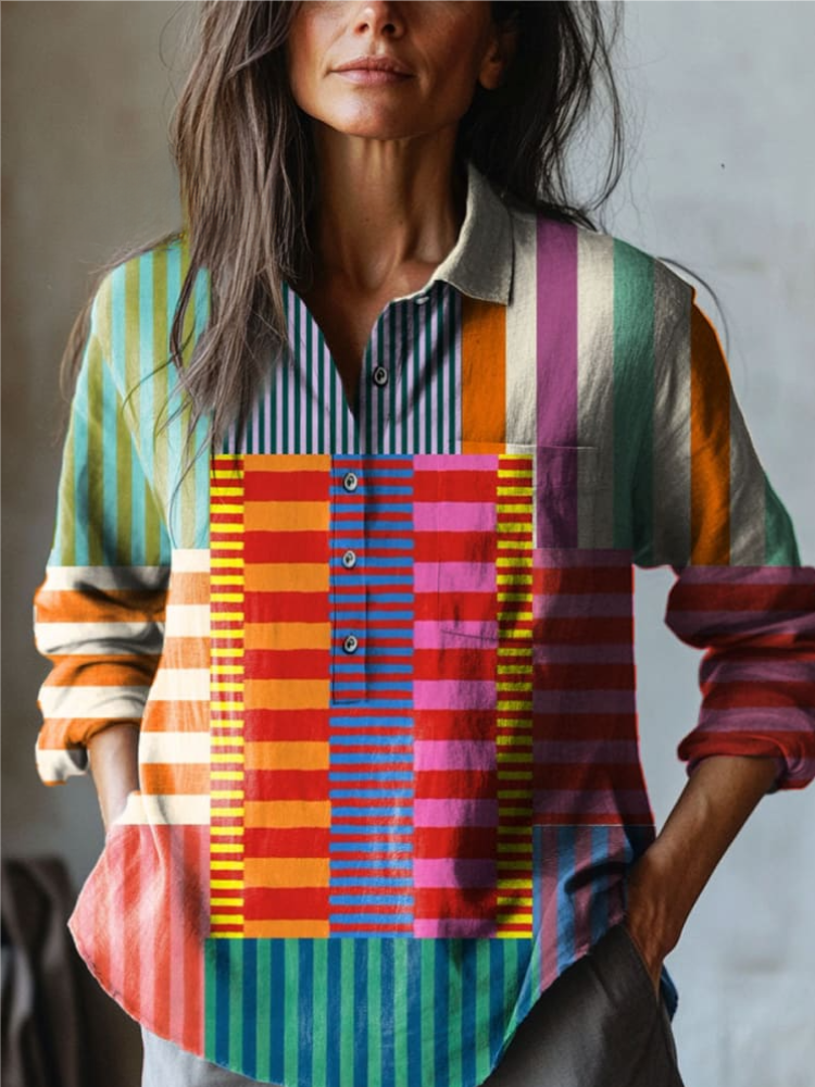 Estelle | Colorful Striped Blouse
