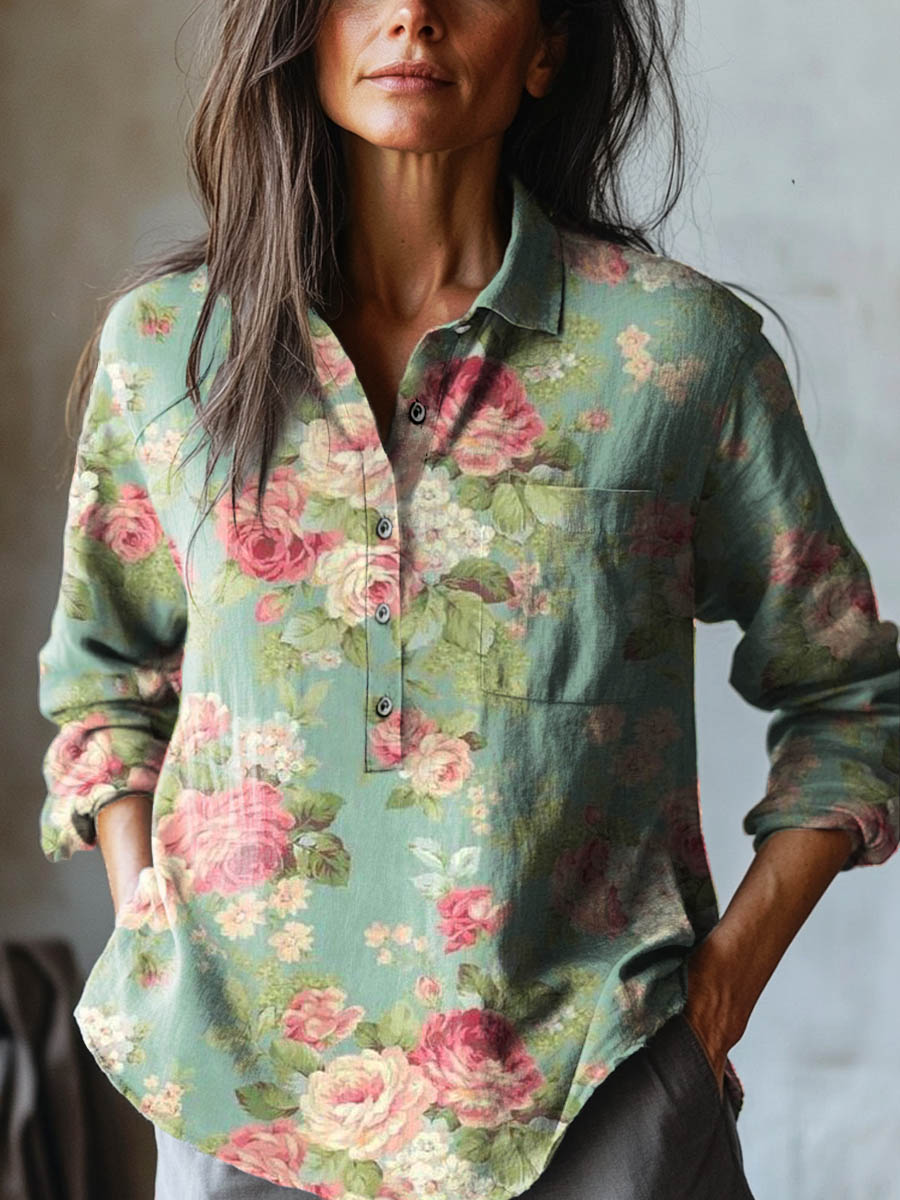Anna | Vintage Rose Blouse