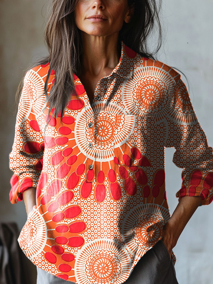 Gretchen | Bold Floral Pattern Blouse