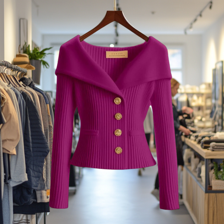 Lexie | Bold Buttoned Sweater Jacket