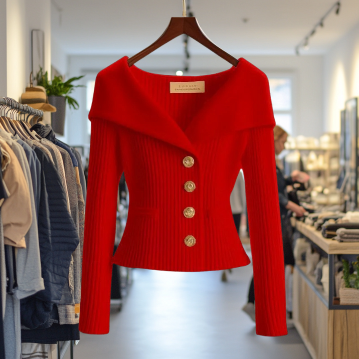 Lexie | Bold Buttoned Sweater Jacket