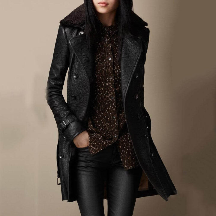 Breanna | Leather Trench Coat