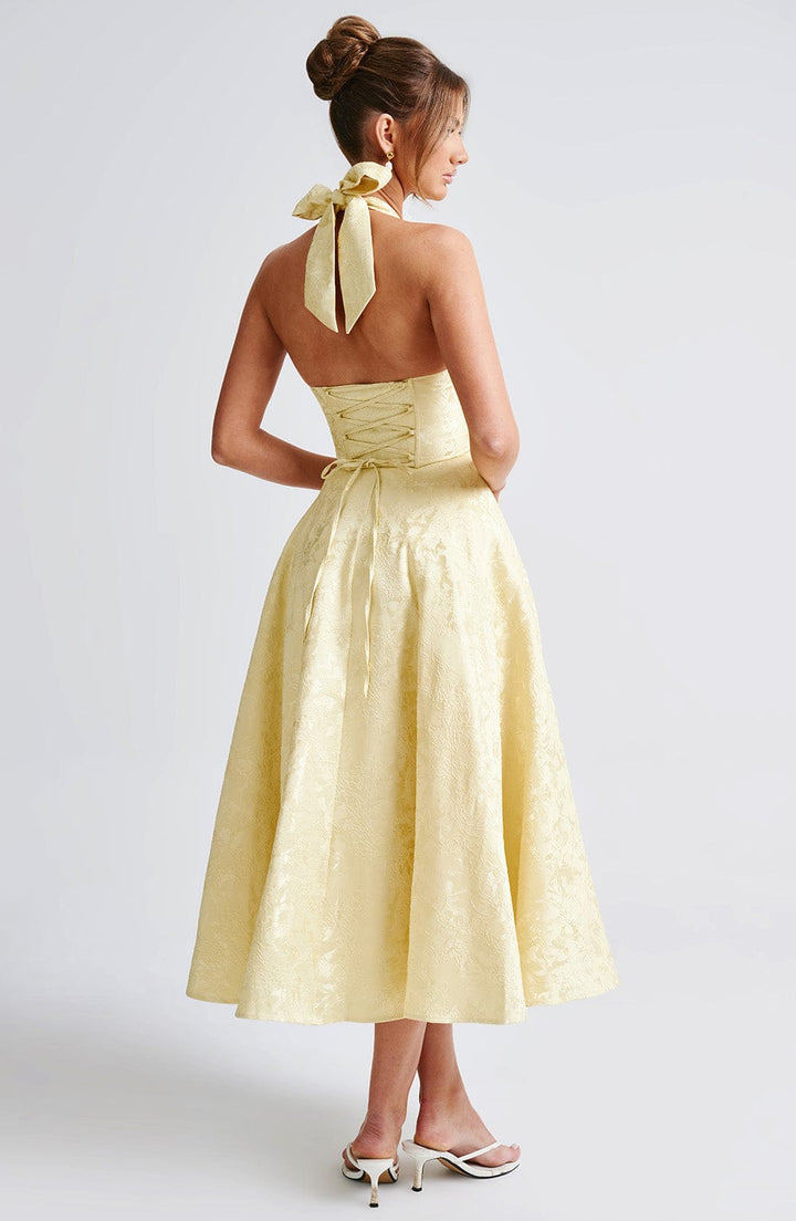Eulalie - Chic V-Neck Backless Dress