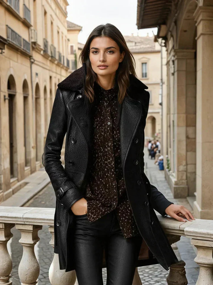 Breanna | Leather Trench Coat
